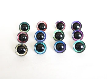 10 ПАР/ЛОТ от 9 мм до 35 мм КРАСОЧНЫЕ 3D игрушечные глазки для зрачков с задней шайбой для аксессуаров для кукол 