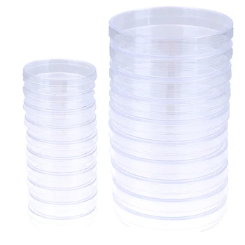 10шт 60/100 мм Полистироловая стерильная чашка Петри для бактерий Лабораторные медицинские принадлежности
