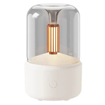 120 МЛ Свеча Лампа Ароматический Диффузор Увлажнитель воздуха Электрическое Пламя Ароматерапии USB Декор Рабочего Стола Ночник Белый