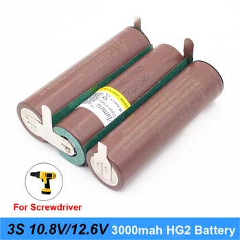 12V 18650 hg2 3S 3000mAh 20amps для батареи отвертки 12,6 v сварная паяльная лента 3S 3S2P 12,6 v аккумуляторная батарея (настроить) Turmera