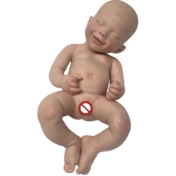 16-Дюймовая Апрельская полностью силиконовая куколка ручной работы, реалистичная новорожденная Малышка, Мягкая силиконовая Bebe Reborn с 3D-росписью кожи