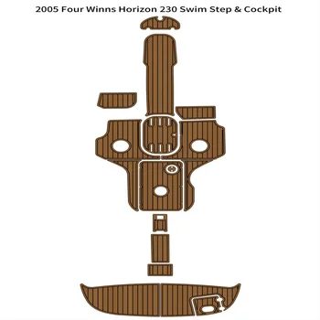 2005 Four Winns Horizon 230 Платформа для плавания Кокпит Лодка EVA Пенопласт Тиковый коврик для пола