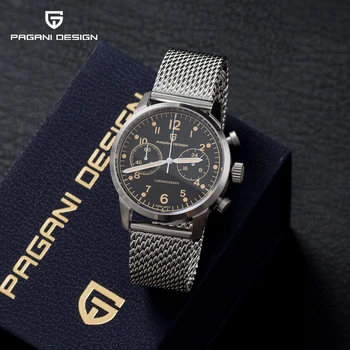 2023 Новый дизайн PAGANI, мужские спортивные кварцевые часы в стиле милитари, сапфировый хронограф из нержавеющей стали, водонепроницаемый Reloj Hombre