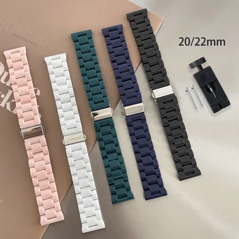 22 мм 20 мм Ремешок для часов PC Ремешок для Samsung Watch 3 Active2 Браслет для Huawei Watch Band Amazfit быстросъемный ремень ярких цветов