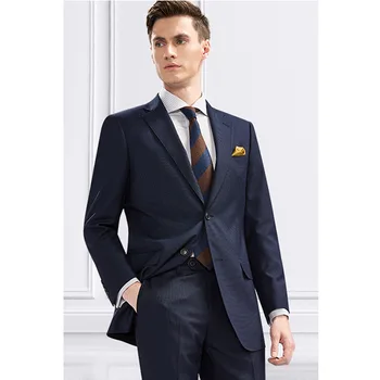 2641-R-Пальто, приталенный деловой костюм для мужчин
