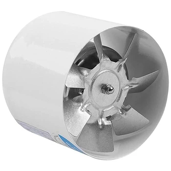 2X 4-дюймовый Встроенный канальный вентилятор, Вентилятор с металлической трубой, Вытяжной вентилятор, Мини-вытяжка, Настенный вентилятор для ванной комнаты, туалета