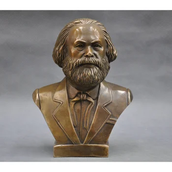 7-дюймовая бронзовая статуя Бюста Великого коммуниста Германии Карла Маркса