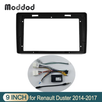 9-Дюймовая панель автомобильного радиоприемника для RENAULT DUSTER 2014-2017 Android Dash Kit, стерео GPS DVD-плеер, установка объемной панели, рамка