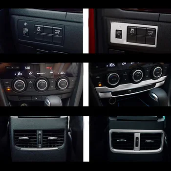ABS Для Mazda 6 Atenza, отделка приборной панели, гарнир, ободок, литье, кондиционер, вентиляционная крышка, Аксессуары для укладки автомобилей, 3 шт.