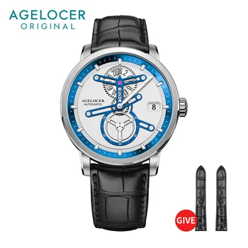 AGELOCER Мужские часы с автоматическим механическим управлением, деловые часы для космической станции для мужчин с модными роскошными часами
