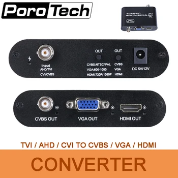 AHD1509 видео конвертер TVI AHD CVI в CVBS VGA HDMI высокой четкости для профессионалов на большие расстояния без задержек с защитой от помех