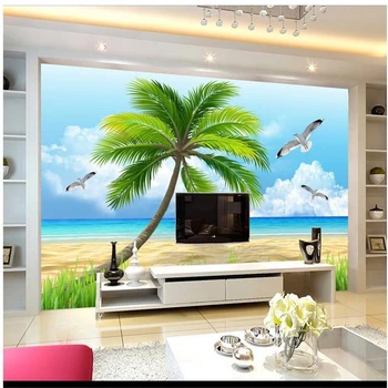 beibehang HD 3D Красивые пляжи ТВ фон для гостиной обои фото настенные фрески papel de parede infantil обои