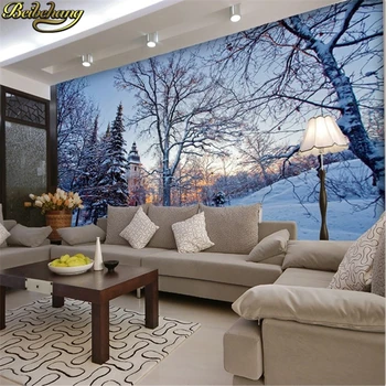beibehang Красивый снег Пользовательские 3D-фрески обои Большие настенные обои спальня гостиная ТВ фон 3D фото обои