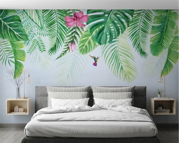 Beibehang Обои на заказ Скандинавские тропические растения ТВ фон стены гостиная спальня украшения стен 3D обои