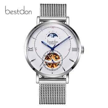 Bestdon Швейцарский бренд, Роскошные Автоматические часы, Мужские Водонепроницаемые механические часы со Скелетом, деловые reloj hombre montre