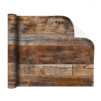 BoCun Коричневые деревянные самоклеящиеся обои, наклейки на стену из деревянных досок для столешницы, полки шкафа, ящика, настенной двери