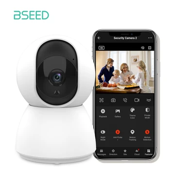 Bseed 3-мегапиксельная IP-камера 1080P Tuya Умный Дом WiFi Беспроводная камера видеонаблюдения для помещений с автоматическим отслеживанием домашних животных