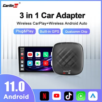 CarlinKit Беспроводной CarPlay Android 11 Android Auto Ai Box Мини USB Адаптер YouTube Для Audi Honda Nissan Kia VW Toyota Haval GPS