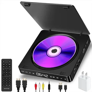CD-плеер Домашний DVD/VCD Hd Видео DVD-плеер Hi-Fi Стереодинамики 1080P Многофункциональный портативный DVD-плеер для ТВ-проектора