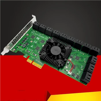 Chi a Майнинг Райзер PCIe на 24 Порта SATA 3,0 6 Гбит/с SSD Адаптер PCI-e PCI Express x4 Контроллер Карты расширения Поддерживает x4 x8 x16