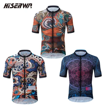 HISERWA, Летняя Велосипедная Майка с коротким рукавом, Мужская Велосипедная рубашка 2023, Горная дорога, Велосипедная Майка, Дышащая Быстросохнущая одежда