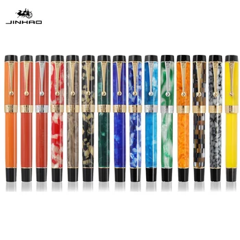 JINHAO 100 Century Series Высококачественная авторучка из смолы с тонким наконечником, золотой зажим, конвертер, многоцветные офисные ручки для письма, Новые