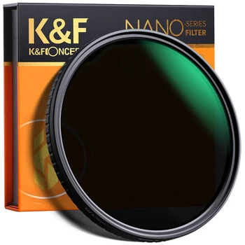 K & F Concept ND32-ND512 Регулируемый ND-фильтр Во время фотосъемки в объективе Отсутствует точка X Для объектива 52 мм 58 мм 62 мм 67 мм 72 мм