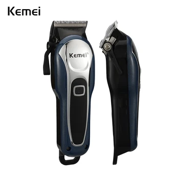 Kemei Триммер для волос для мужчин, Профессиональная машинка для стрижки волос, Перезаряжаемая Электрическая машинка для стрижки бороды, мощность парикмахера 5 Вт, дисплей мощности