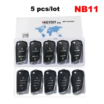 KEYDIY NB11 Универсальный автомобильный ключ, 5 шт./лот, 2 3 кнопки, Многофункциональный ключ серии KD Remote NB для KD900 KD900 + URG200 ATT-36 ATT-46