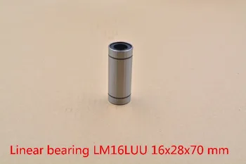 LM16LUU 16 мм x 28 мм x 70 мм линейный шарикоподшипник втулка для стержня круглого вала с ЧПУ 1 шт.