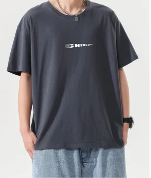 M5184, хлопковая футболка с короткими рукавами, мужская летняя тонкая внутренняя футболка с коротким рукавом
