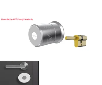 M520 Европейский Auotamatic Smart Tuya Home Цилиндр для блокировки паролем отпечатков пальцев для межкомнатных дверных замков различной толщины