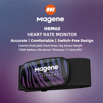 Magene Фитнес Hrm60 Кардиомонитор Фитнес На открытом воздухе Bluetooth 4.0 Ant + Датчик частоты сердечных сокращений с нагрудным ремнем Hrm30 Спорт