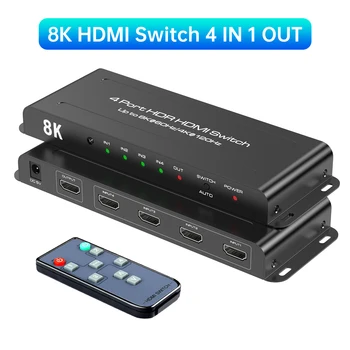 MOSHOU HDMI 2,1 Переключатель 8K 60Hz 4K 120Hz 2 in1 out 3 in 1 out 4 in 1 out Переключатель Разветвитель для телевизора Xiaomi Xbox SeriesX PS5 Монитор