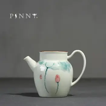 PINNY 200 мл Фарфоровый с ручной Росписью Lotus Cha Hai, Керамический Китайский Чайный сепаратор Кунг-фу, Пигментированная посуда для напитков