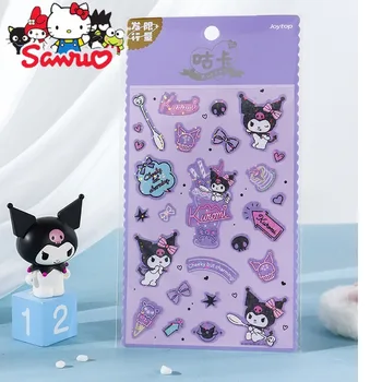 Sanrio Melody Kuromi Hello Kitty Наклейка Cinnamoroll Pochacco Joytop Guka, наклейка для студенческих канцелярских принадлежностей, Лазерная светящаяся наклейка для рукоделия