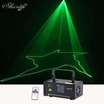 Sharelife Mini Зеленого цвета DMX Лазерные сканирующие лампы PRO для DJ Home Party Gig Эффект луча Сценическое освещение Дистанционная автоматическая музыка DM-G50