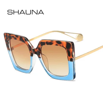SHAUNA Модные квадратные солнцезащитные очки с Венецианским жемчугом, Ретро-женская оправа для очков с голубым светом