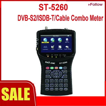 ST-5260 DVB-S2 ISDB-T J83B Кабель, Совместимый с H.264, Ручной Комбинированный Измеритель Satllite Finder Meter