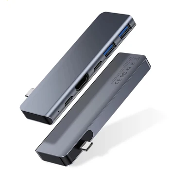 USB Type C 3,0 Концентратор-Разветвитель С HDMI 4K 30Hz PD Быстрая Зарядка Высокоскоростная Передача данных 2 Порта USB3.0 Для Портативных ПК Macbook