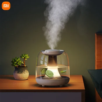 Usb-увлажнитель Xiaomi Youpin Прозрачный резервуар для воды с добавлением фруктов, Домашний Милый ультразвуковой увлажнитель в виде Медузы, семицветный ночник