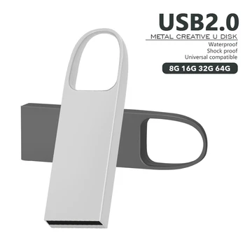 USB Флэш-Накопитель Металлическая Ручка-Накопитель 16 ГБ 32 ГБ USB-накопитель 4 ГБ 8 ГБ 64 ГБ 128 ГБ Флешка Флэш-накопитель USB флэш-накопители