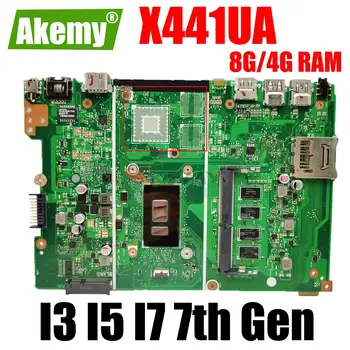 X441UA Материнская плата 4405U I3 I5 I7 6th 7th Gen 4 ГБ 8 ГБ оперативной памяти Для ASUS X441UV F441U A441U X441UAR X441U X441UB Материнская плата ноутбука