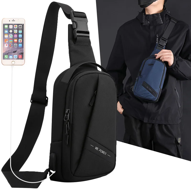 Мужская нагрудная сумка Оксфорд, спортивная сумка для Велоспорта, бега, молодежный поясной рюкзак, многофункциональная сумка для телефона большой емкости