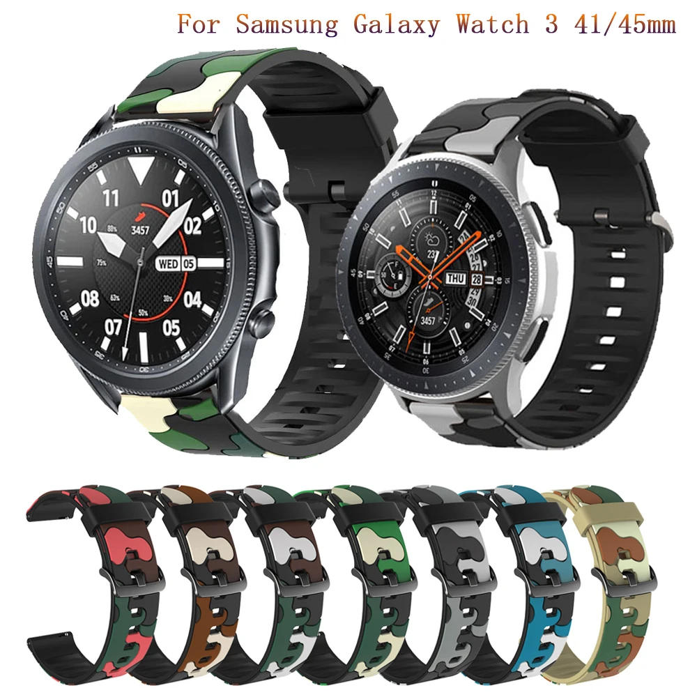 ремешок 20 мм 22 мм для Samsung Galaxy Watch 3 41 мм 45 мм/active 2/46 Gear s3 Frontier/S2/Спортивный силиконовый браслет Huawei GT 2/2E ремешок
