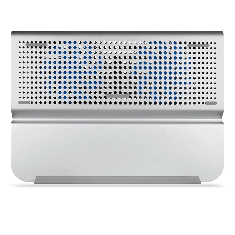 Портативный Охлаждающий Коврик для игрового ноутбука из алюминиевого Сплава с Бесшумным вентилятором-охладителем и 2 USB-портами для Ноутбука 11 12 13 14 15 дюймов, Планшета