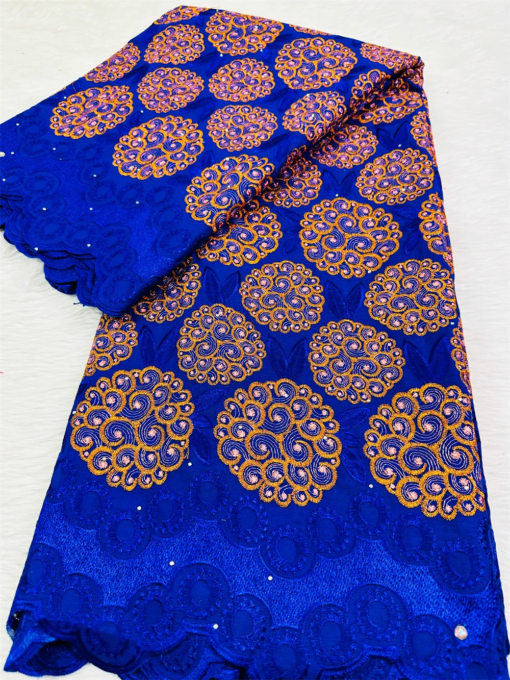 Африканская кружевная ткань из 100% хлопка с камнями, популярная нигерийская вышивка, швейцарское вуалевое кружево в ткани для Саудовской Аравии, ткань для платья