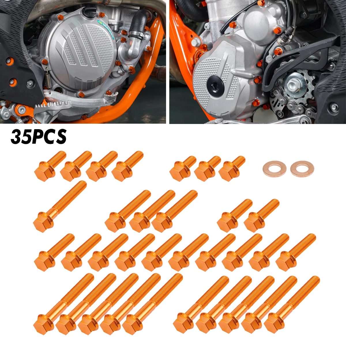 Мотоцикл M5 M6 Болты Двигателя Комплект Винтов для KTM EXCF 250 350 EXC 250F 350F 2017-2022 2021 2020 Комплект Гаек Крышки Сцепления двигателя