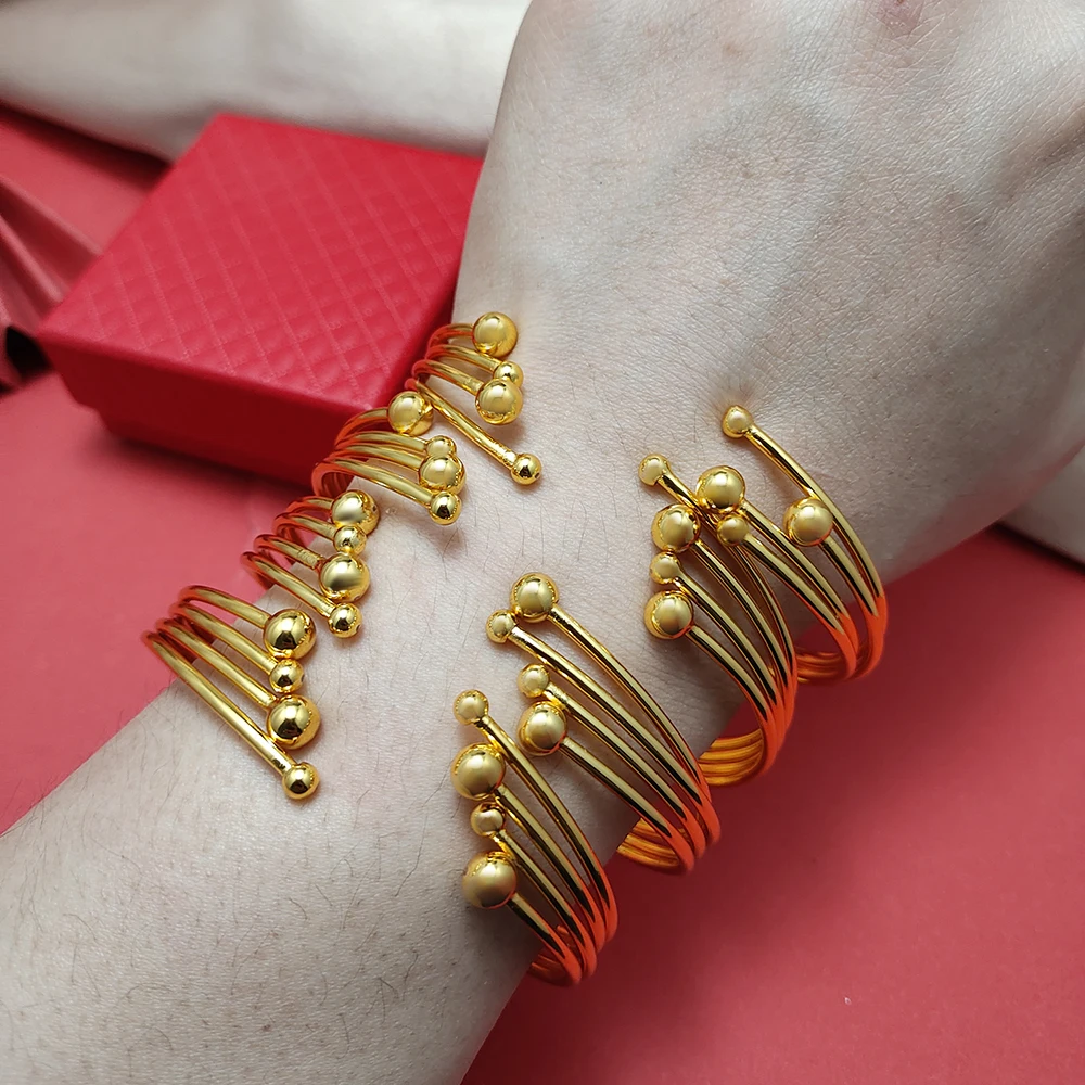 Браслеты из бисера Золотого цвета, Эфиопские браслеты из Дубая на Ближнем Востоке для женщин, Свадебные украшения, Африканские подарки