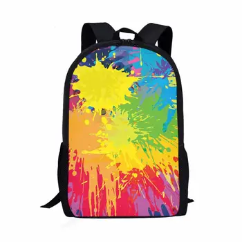 Абстрактный художественный граффити Принт 16-дюймовый рюкзак для мальчиков Девочек Подростков Школьная сумка Большой емкости Многофункциональный Компьютерный рюкзак для путешествий